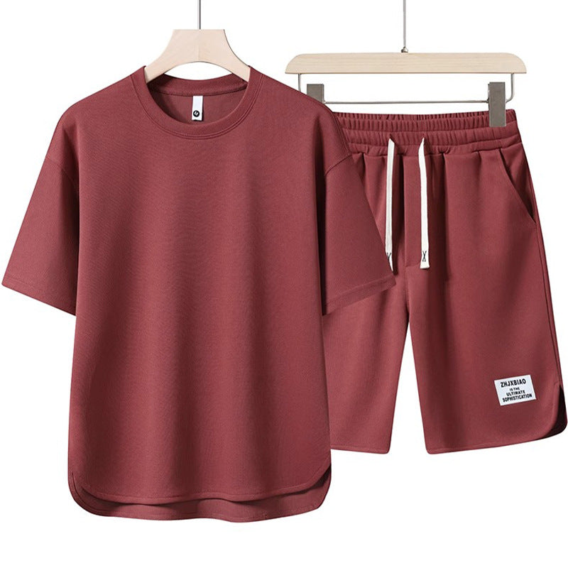 Herr Sommar T-shirt Kortärmad Rundhals Enfärgad