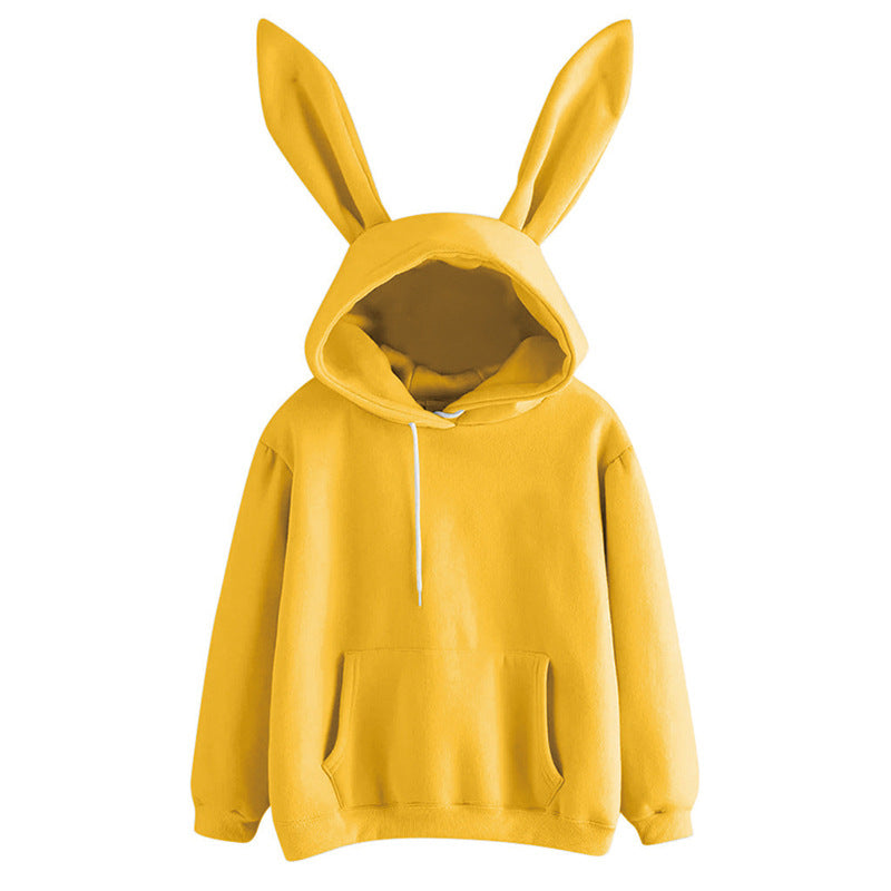 Damtryckt Huvad Långärmad Pullover Med Huva