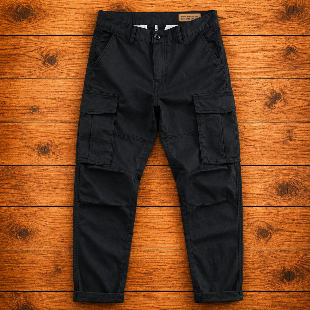 Herr Slim Cargo Byxor Flerfickorsdesign Normal Passform