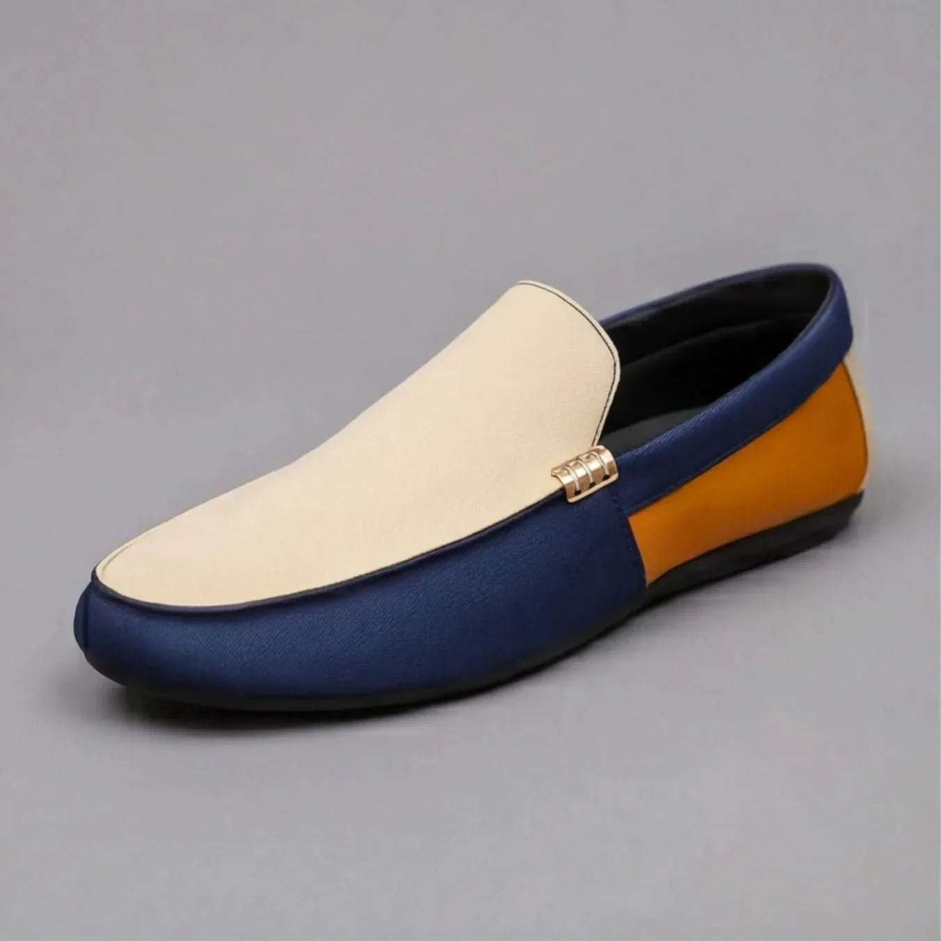 Herr Slip On Canvas Loafers Lätta Casual Patchwork Design