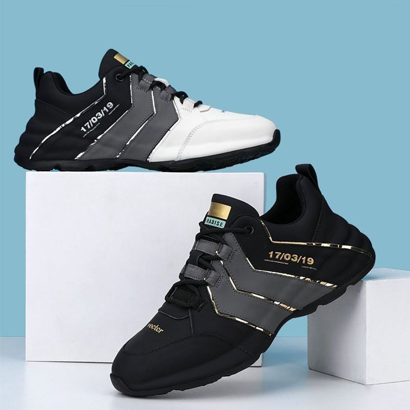 Herr Löparskor Sneakers Med Snörning Och Tjock Sula