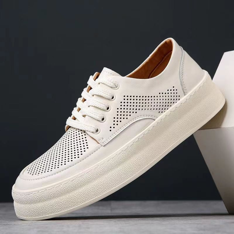 Herr Trendiga Sport Casual Skor Låga Tjocka Sulor Andningsbara Design
