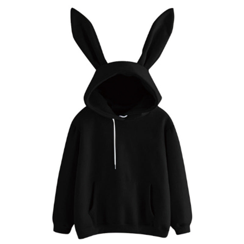 Damtryckt Huvad Långärmad Pullover Med Huva
