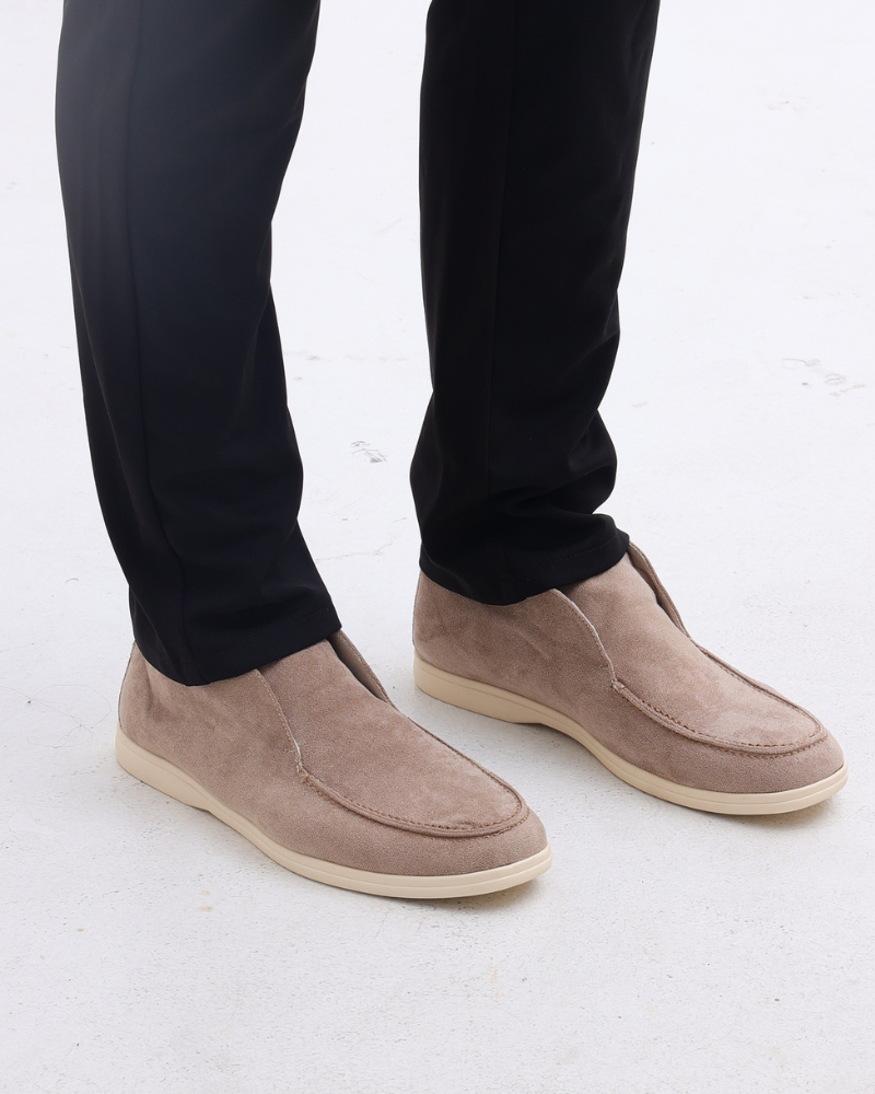 Herr Slip-On Mockasiner Med Sydd Ovandel