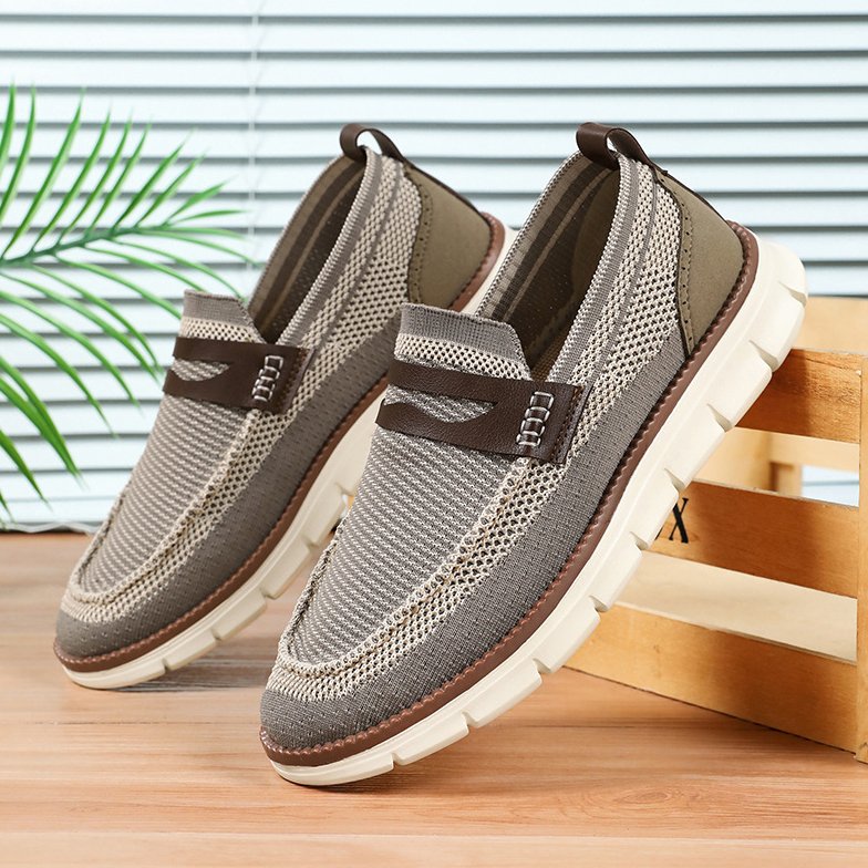 Herrslip-on Loafers Med Stödjande Sula Och Enkel Passform