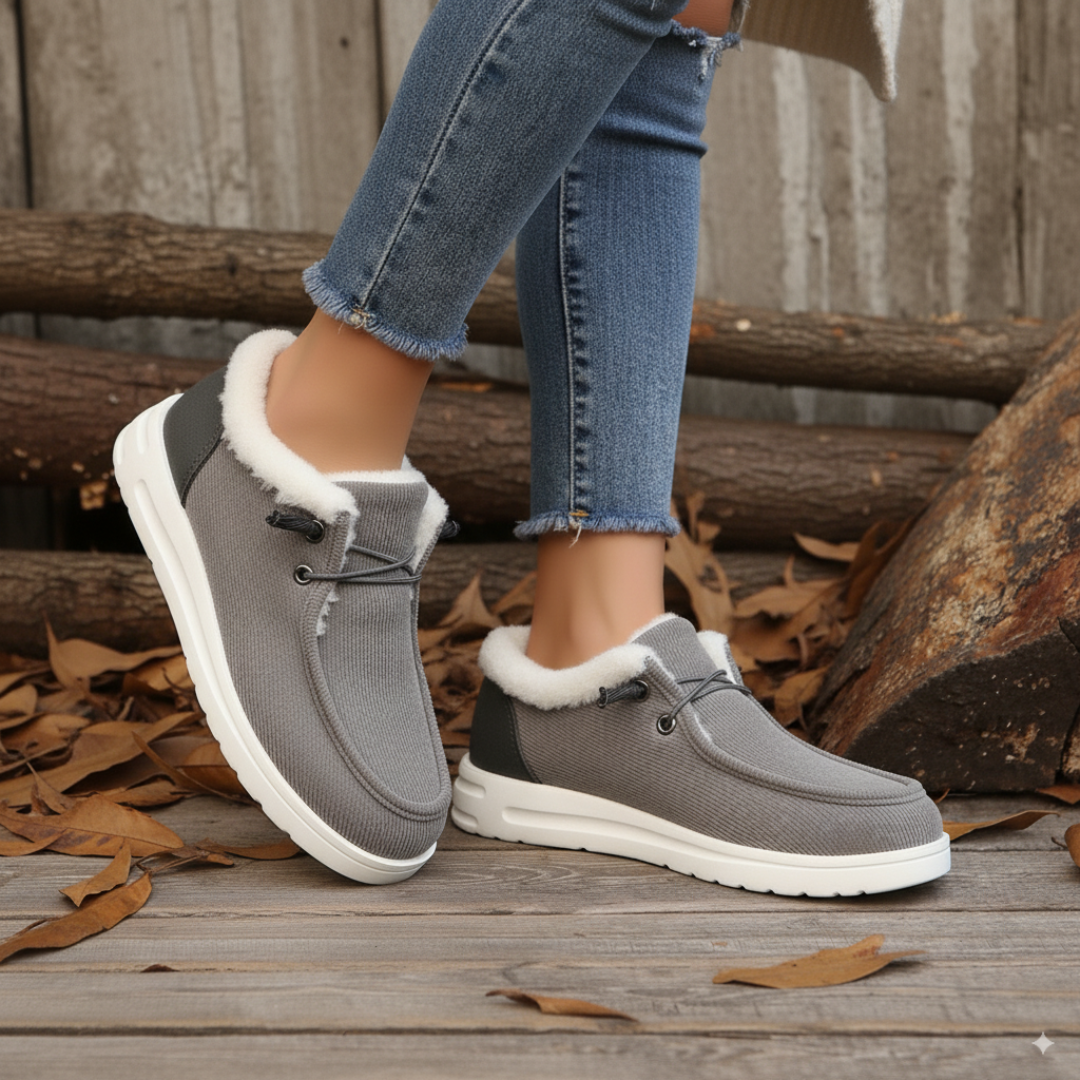 Dam Vinterskor Slip-On med Halkfri Sula och Flexibel Passform