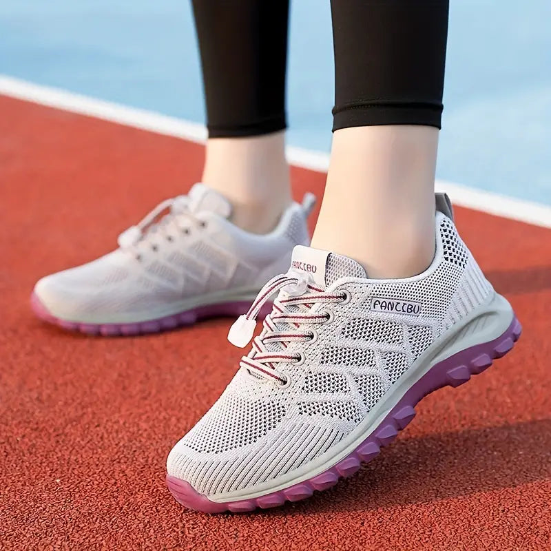 Damsneakers Andningsbara mesh Vadderade sulor Valvstöd