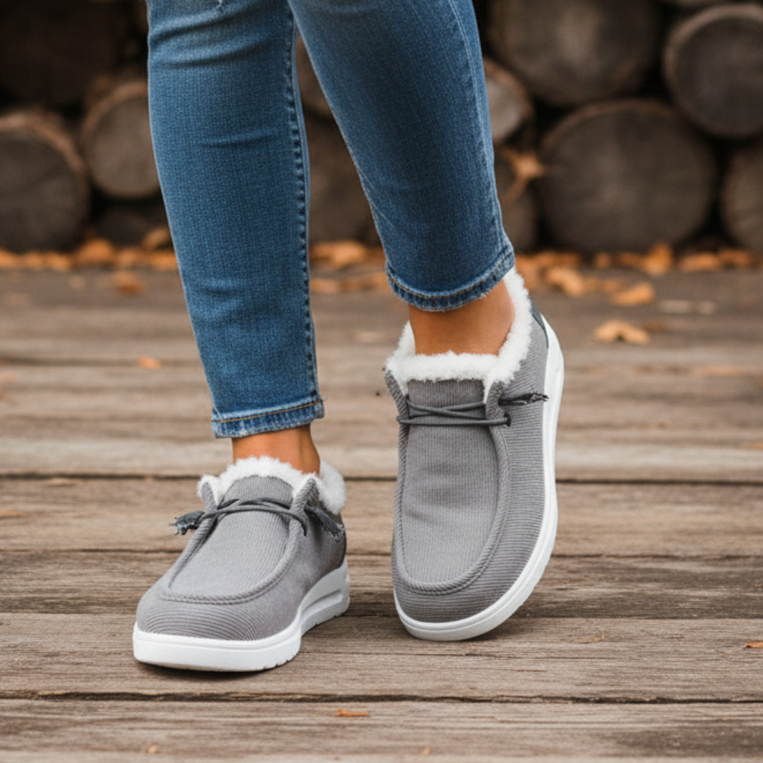 Dam Vinterskor Slip-On med Halkfri Sula och Flexibel Passform