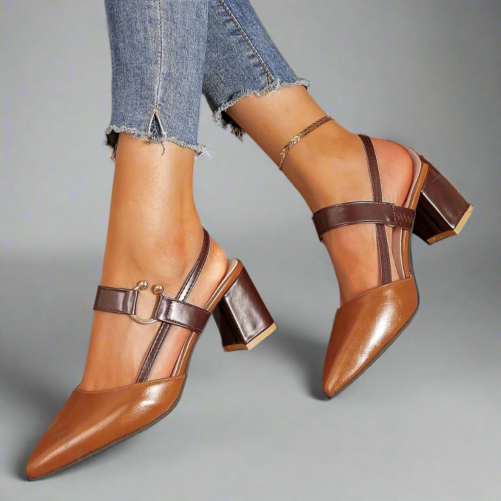 Kvinnors Slingback Blockklackskor med Bågstödsfunktion