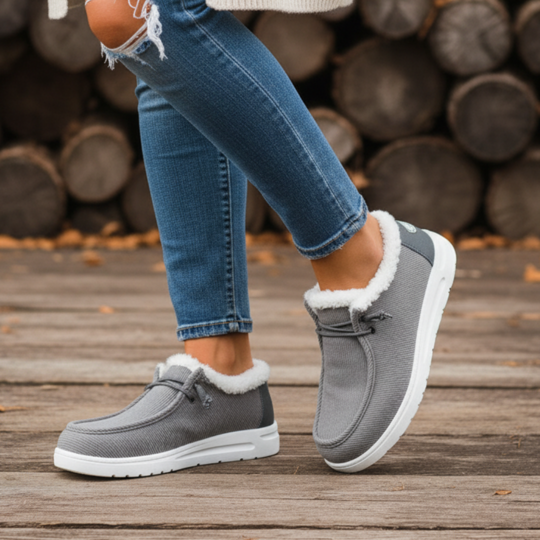 Dam Vinterskor Slip-On med Halkfri Sula och Flexibel Passform