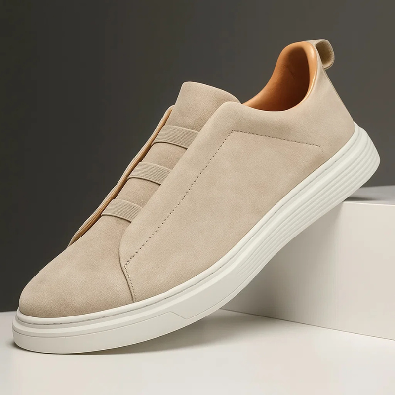 Herrsneakers I Mockastil Med öGlor, Stretchiga Snören, Vadderad Innersula