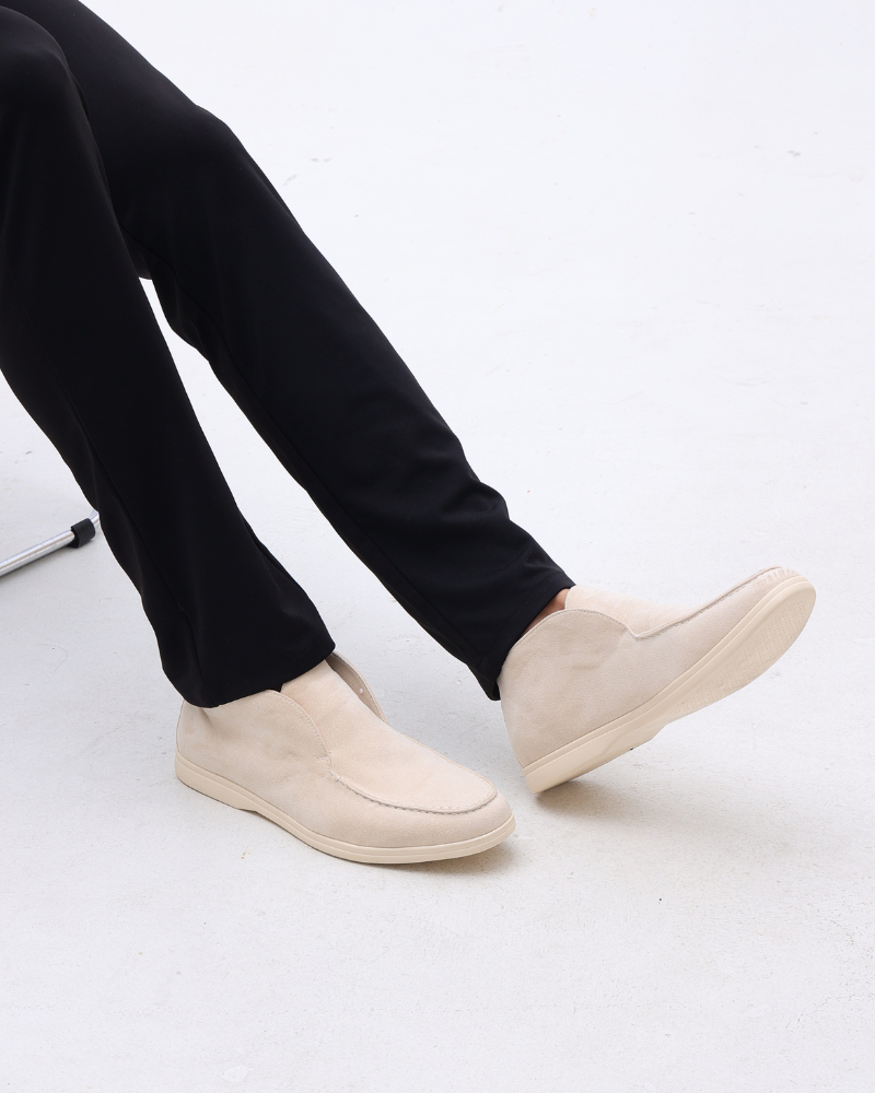 Herr Slip-On Mockasiner Med Sydd Ovandel