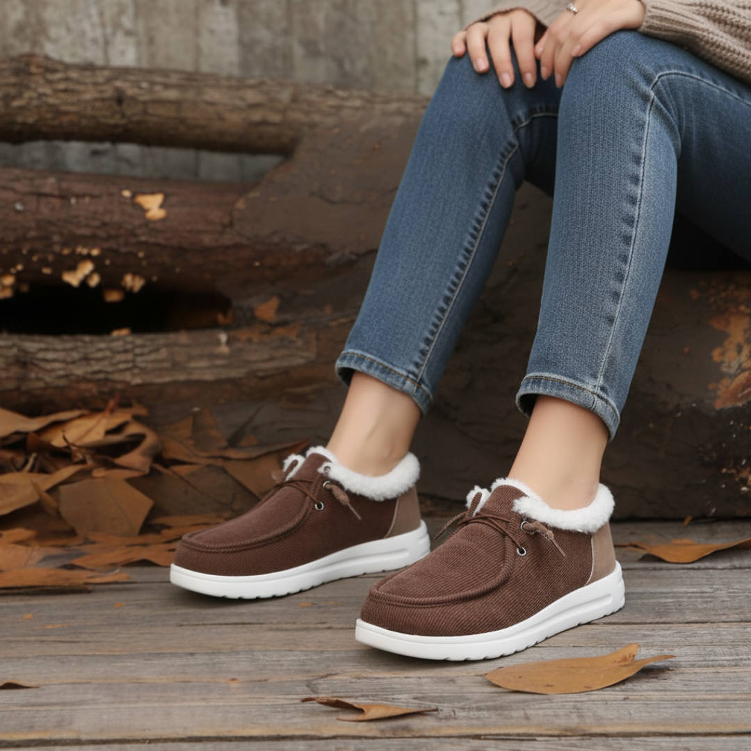 Dam Vinterskor Slip-On med Halkfri Sula och Flexibel Passform