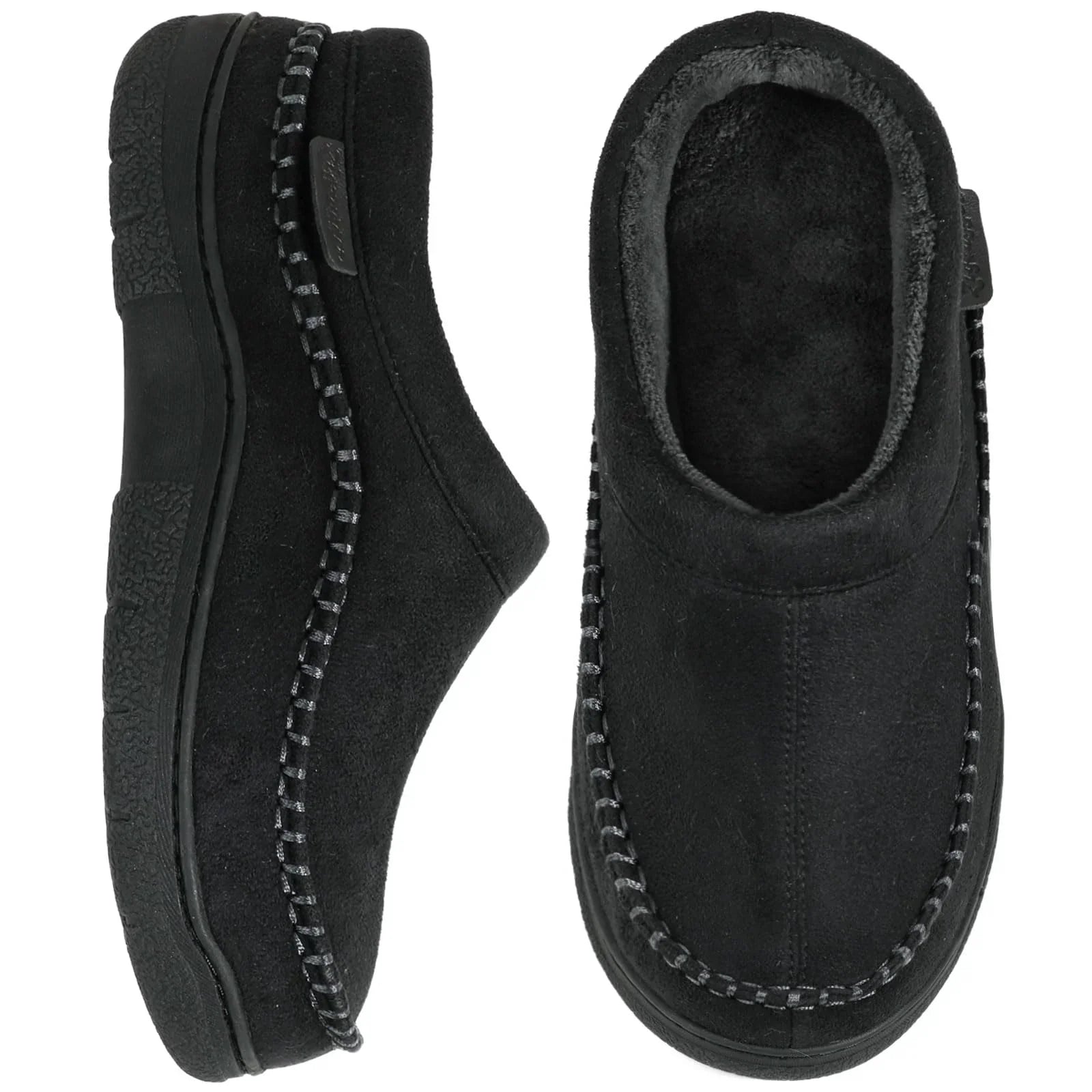 Herrloafers Med Slip-On-Detaljer, Bred Tå, Halkfri Plysch