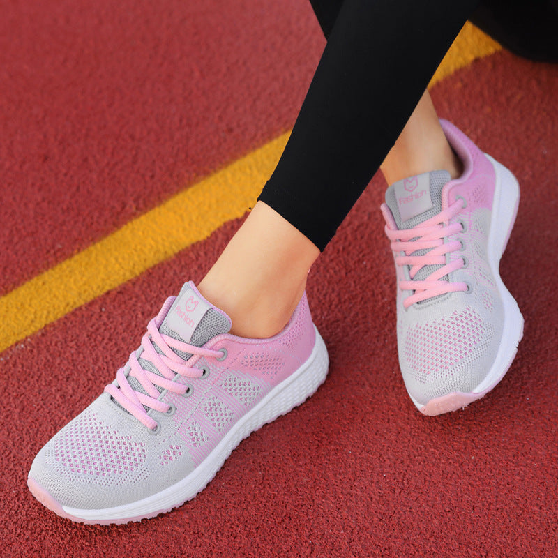 Damsneakers I Mesh Med Eva-Sula Och Snörning Framtill