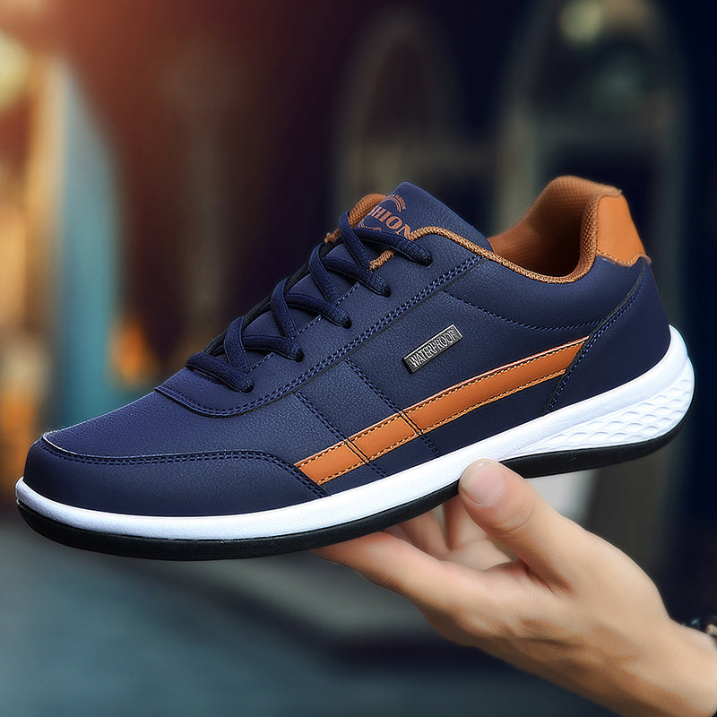 Herrsneakers med mesh-ovandel och tjock PU-sula
