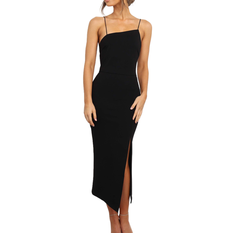 Kvinnors Bodycon Midi-Klänning Ärmlös Hög Midja Pullover