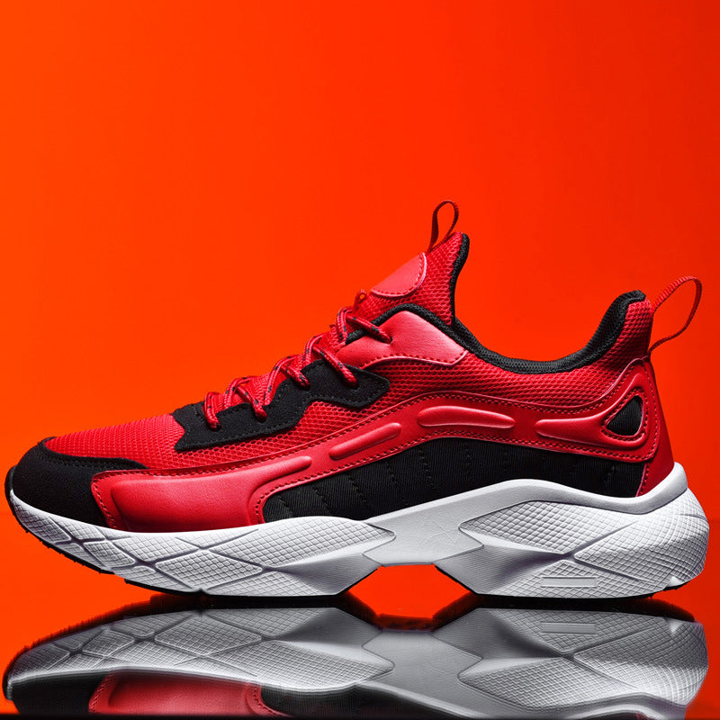 Herrsneakers Med Andningsfunktion Och Gummisula