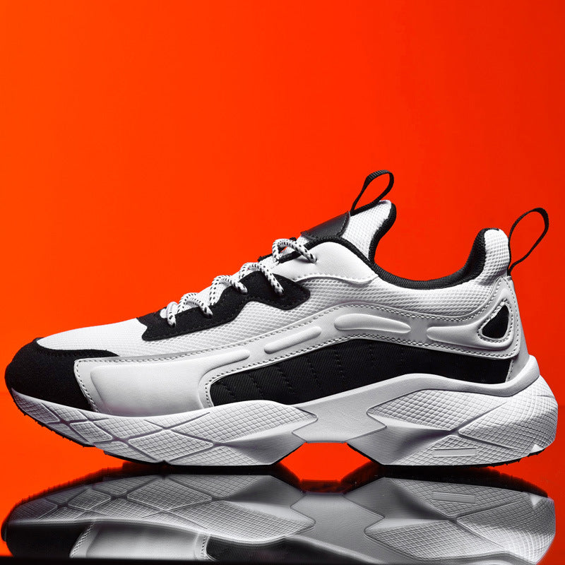 Herrsneakers Med Andningsfunktion Och Gummisula