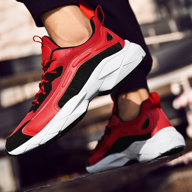 Herrsneakers Med Andningsfunktion Och Gummisula