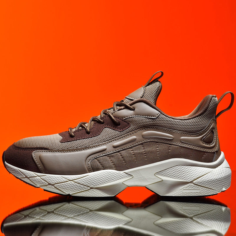 Herrsneakers Med Andningsfunktion Och Gummisula