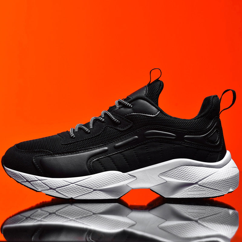 Herrsneakers Med Andningsfunktion Och Gummisula