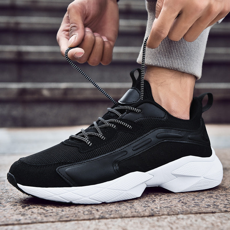 Herrsneakers Med Andningsfunktion Och Gummisula