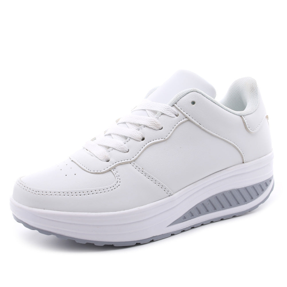 Damplatåsneakers Med Rund Tå Och Färgmatchad Mesh-Ovandel
