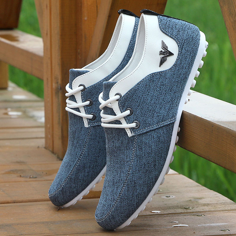Herrloafers med gummisula och nätfoder i slip-on-modell
