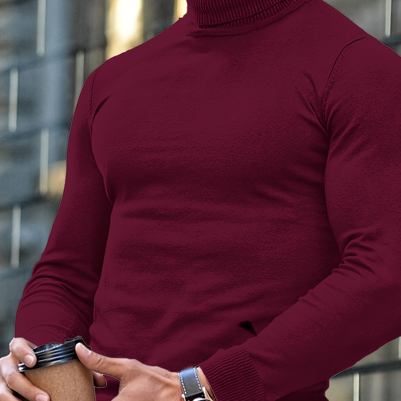 Herr Vinter Polotröja Slim Fit Stickad