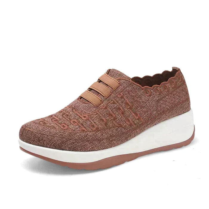 Herr Sommar Slip On Mesh Skor Rund Tå Elastiskt Övre Arch Support