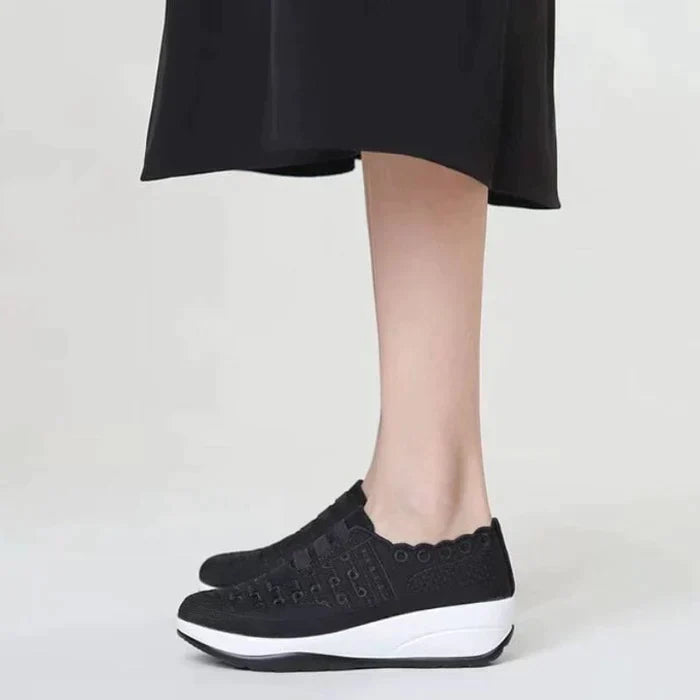 Herr Sommar Slip On Mesh Skor Rund Tå Elastiskt Övre Arch Support