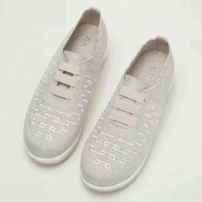 Herr Sommar Slip On Mesh Skor Rund Tå Elastiskt Övre Arch Support