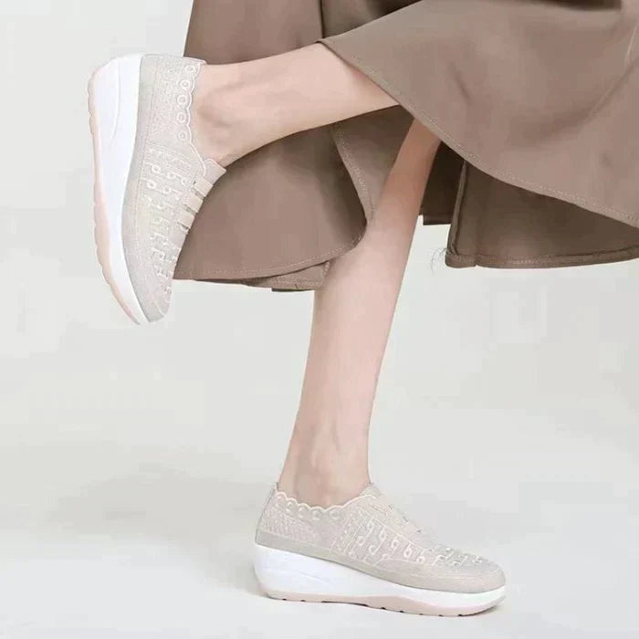 Herr Sommar Slip On Mesh Skor Rund Tå Elastiskt Övre Arch Support