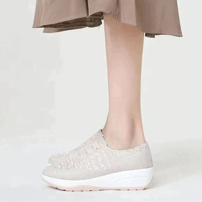 Herr Sommar Slip On Mesh Skor Rund Tå Elastiskt Övre Arch Support