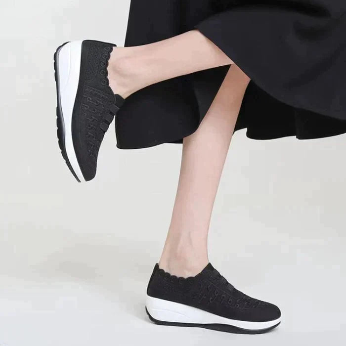 Herr Sommar Slip On Mesh Skor Rund Tå Elastiskt Övre Arch Support