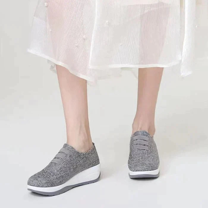 Herr Sommar Slip On Mesh Skor Rund Tå Elastiskt Övre Arch Support