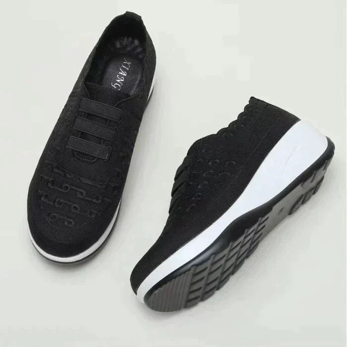 Herr Sommar Slip On Mesh Skor Rund Tå Elastiskt Övre Arch Support