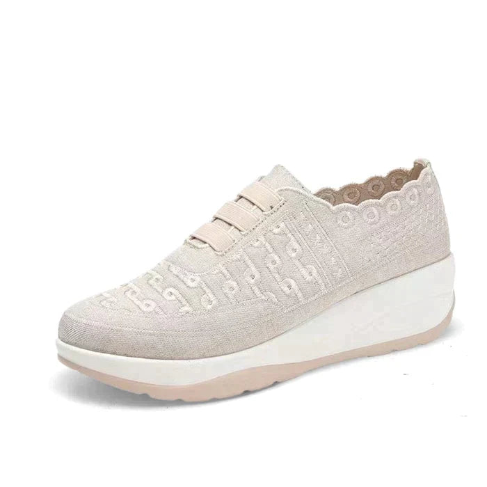 Herr Sommar Slip On Mesh Skor Rund Tå Elastiskt Övre Arch Support