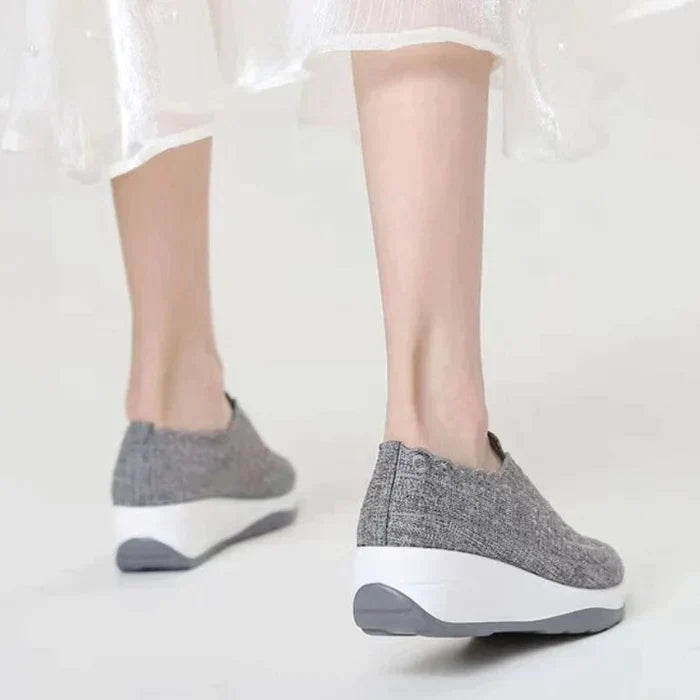 Herr Sommar Slip On Mesh Skor Rund Tå Elastiskt Övre Arch Support