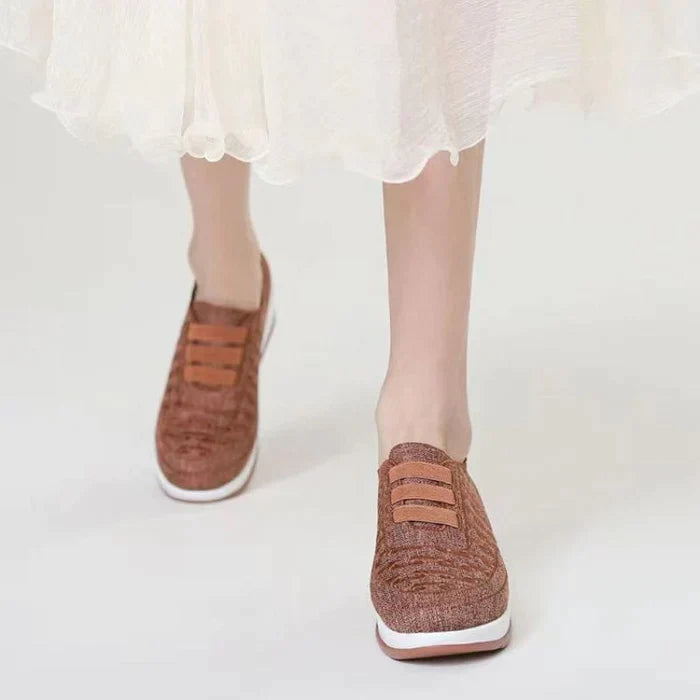 Herr Sommar Slip On Mesh Skor Rund Tå Elastiskt Övre Arch Support