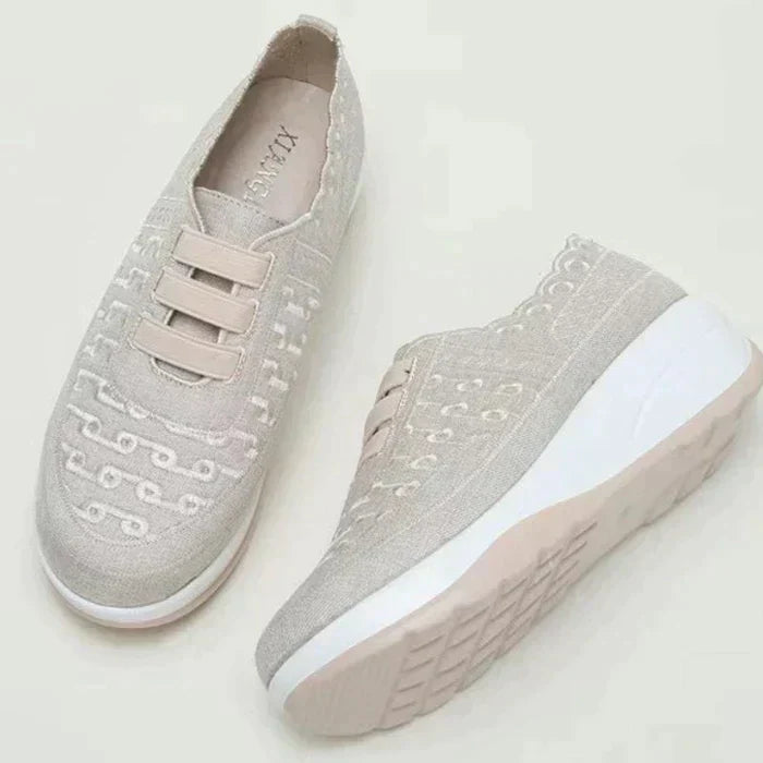 Herr Sommar Slip On Mesh Skor Rund Tå Elastiskt Övre Arch Support