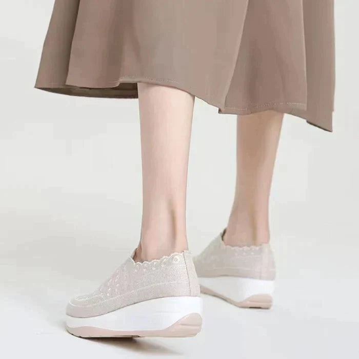 Herr Sommar Slip On Mesh Skor Rund Tå Elastiskt Övre Arch Support