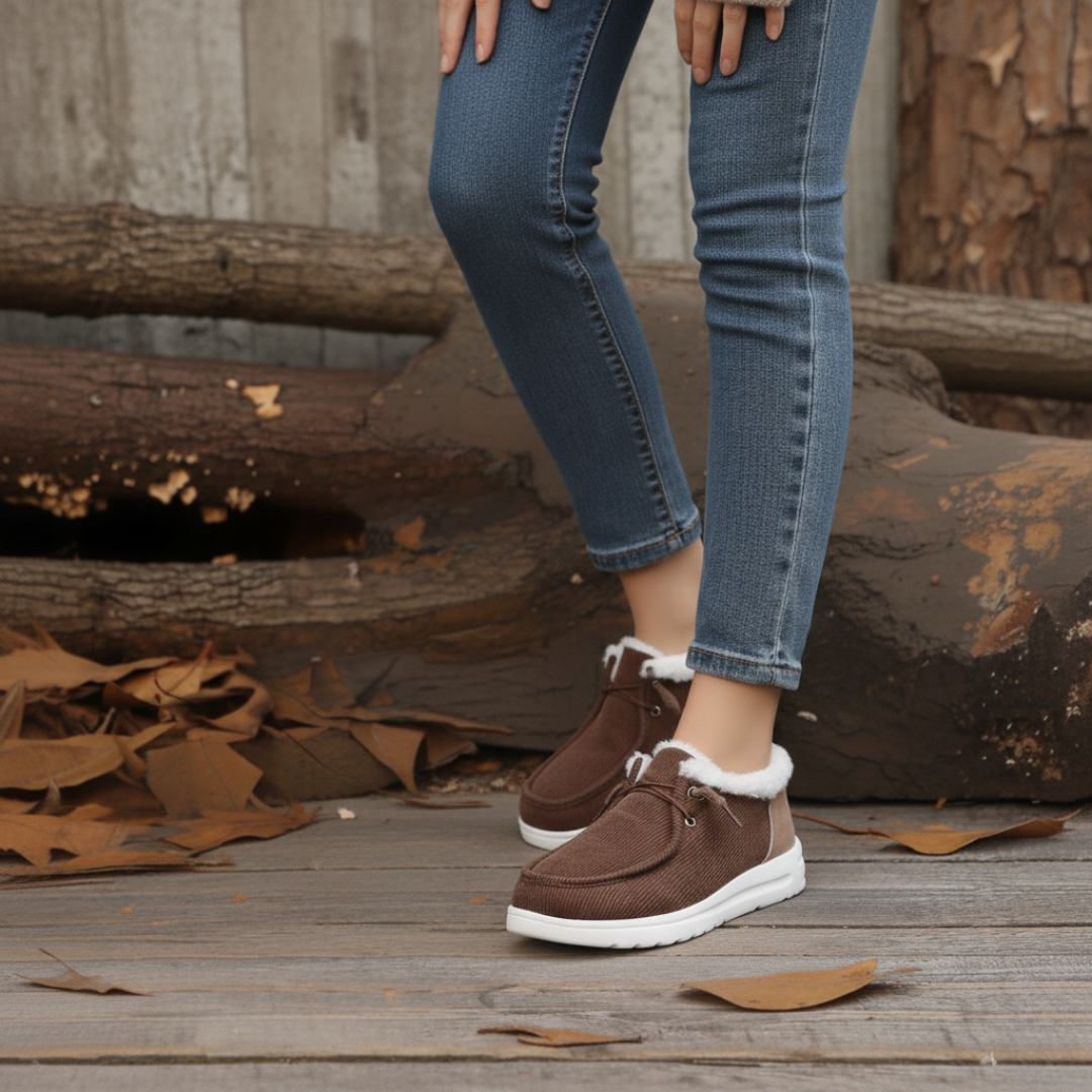 Dam Vinterskor Slip-On med Halkfri Sula och Flexibel Passform