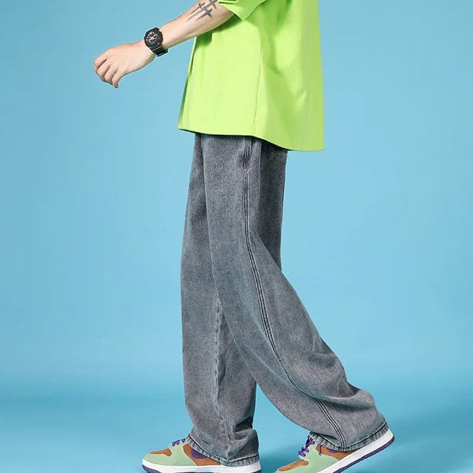Herr Raka Jeans Med Lös Passform Hip Hop Cargobyxor Med Dragkedja