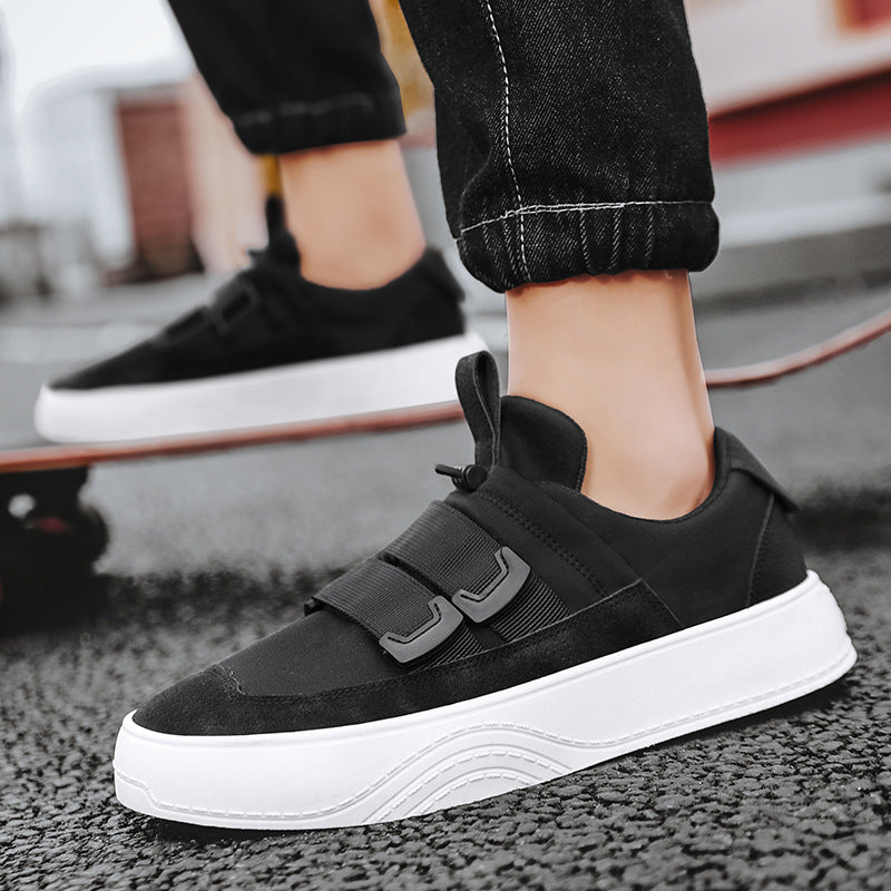 Låga Herrsneakers Med Plattform Och Resårband