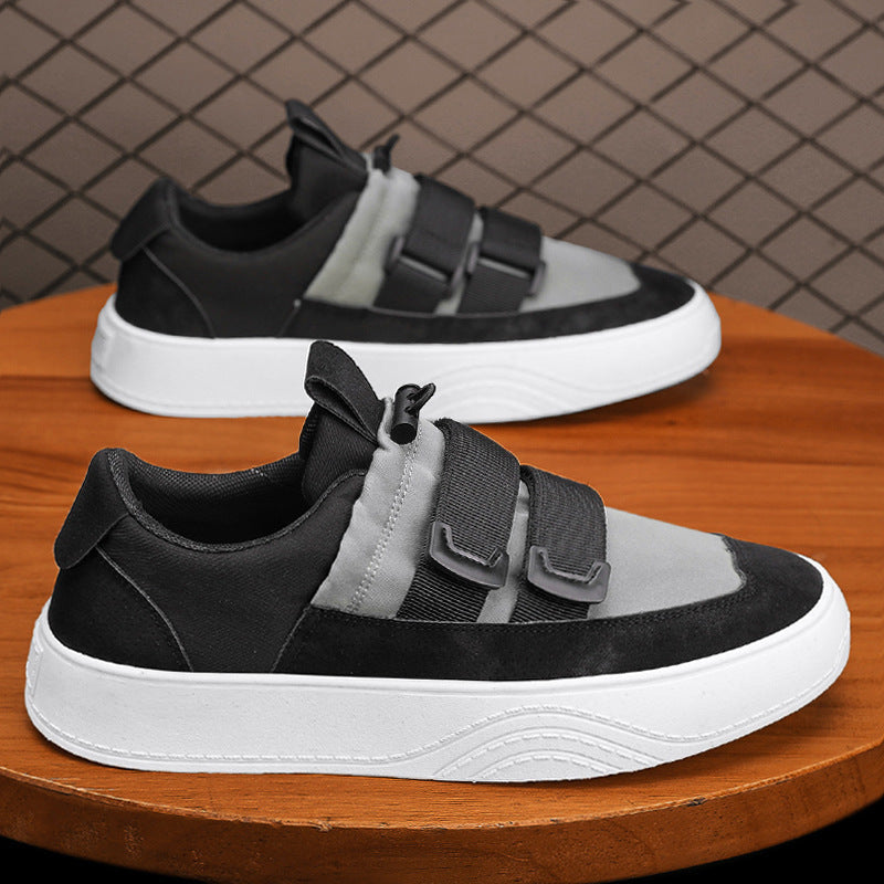 Låga Herrsneakers Med Plattform Och Resårband