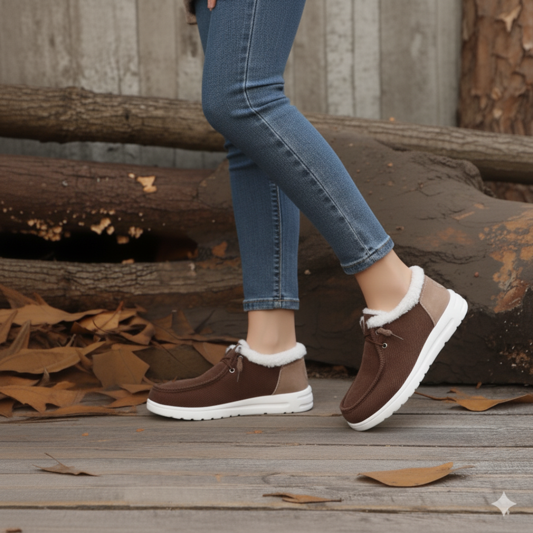 Dam Vinterskor Slip-On med Halkfri Sula och Flexibel Passform