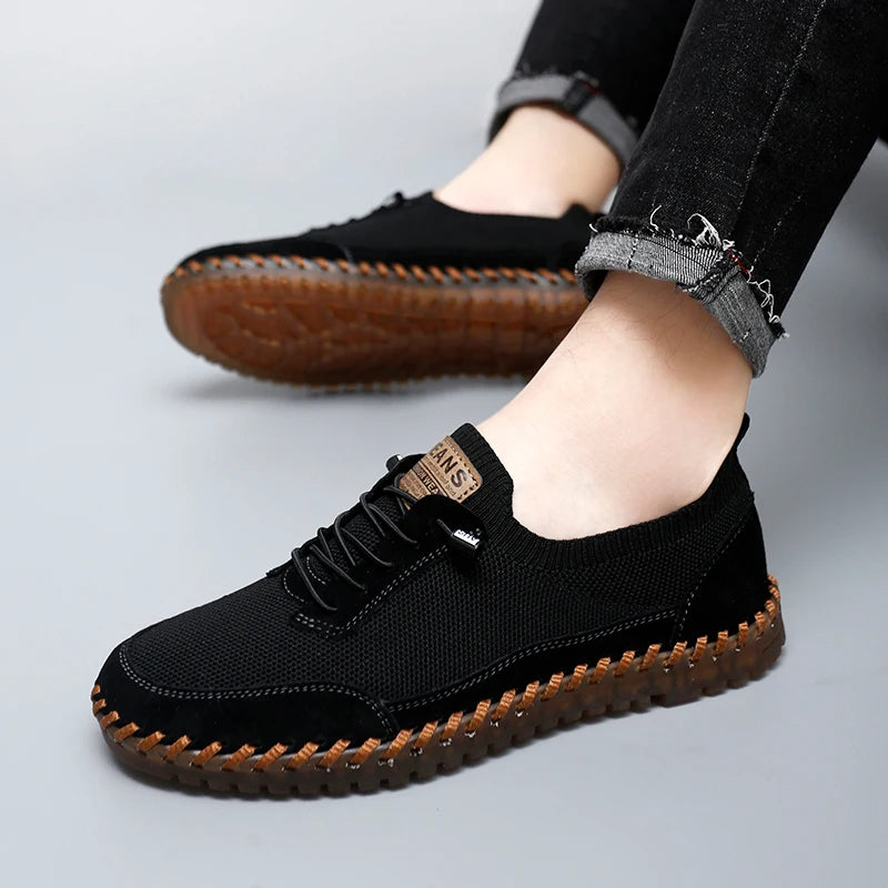 Herr Mesh Sneakers med Snörning EVA-Innersula och Gummisula