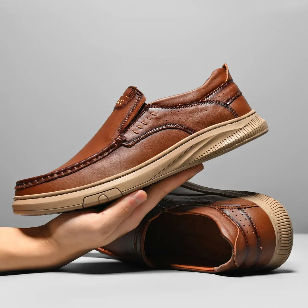 Herrloafers I Äkta Läder Med Bekväm Passform